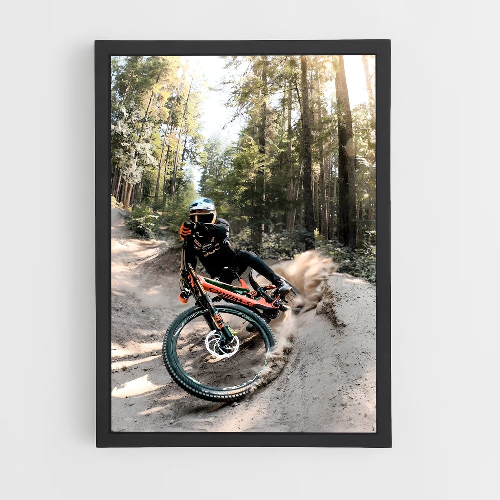 Poster Mountain biking – affiche Cyclisme (vue 2)